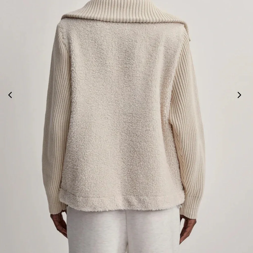 Varley Beige Sherpa Zip-Up Jacket - Picture 5 of 9